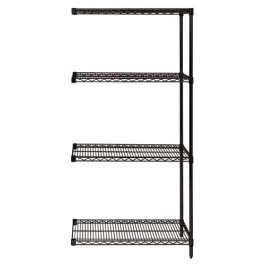 AD54-1854BK Black Epoxy Wire Shelving Add-On Kit