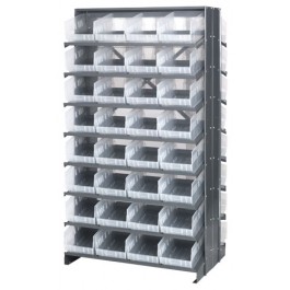 Double Sided Pick Rack with Clear Bins