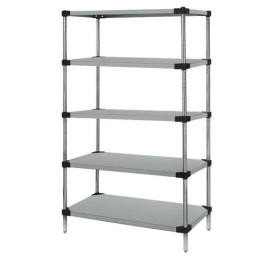 Galvanized Steel 5-Solid Shelf Unit - WR74-1842SG-5