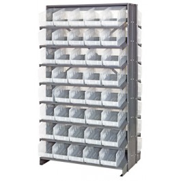 Double Sided Pick Rack with Clear Bins