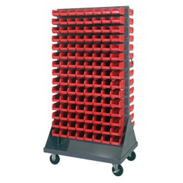 Plastic Storage Bins Louvered Panel Rack Systems Red