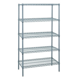 Gray Epoxy Wire Shelving 5-Shelf Starter Kit