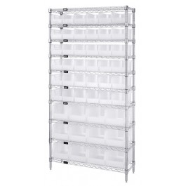 Clear Plastic Storage Bin Wire Shelving Systems