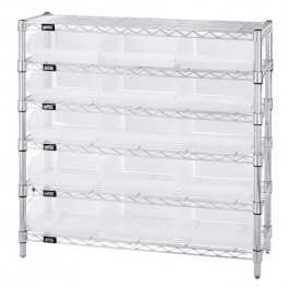 Clear Plastic Storage Bin Wire Shelving Units