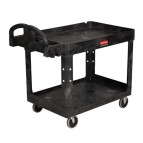 2-Shelf Utility Cart w/Lipped Shelf