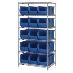 Plastic Storage Bin Wire Shelving Units