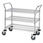 Stainless Steel Wire Shelving Utility Cart
