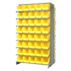 Yellow Plastic Bin Double Sided Pick Rack