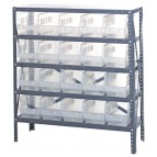 Clear Plastic Storage Bin Steel Shelving Systems