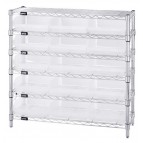 Clear Plastic Storage Bin Wire Shelving Units