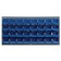 Wall Mount Louvered Panel with Plastic Bins Blue