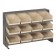 Sloped Bench Rack with Ivory Bins