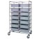 Double Bay Transport Cart with Gray Bins