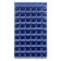 Wall Louvered Panel with Plastic Bins - Blue