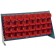 Red Plastic Storage Bin Bench Rack Systems