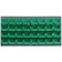 Wall Mount Louvered Panel with Plastic Bins Green