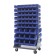 Blue Plastic Storage Bins Louvered Panel Rack Systems