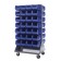 Blue Plastic Storage Bins Louvered Panel Rack Systems