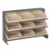 Sloped Bench Rack with Ivory Bins