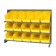 Sloped Bench Rack with Yellow Bins