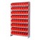 Red Plastic Storage Bin Single Sided Pick Racks