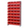 Red Plastic Storage Bin Single Sided Pick Racks