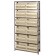 Ivory Plastic Storage Bin Steel Shelving Systems