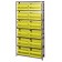 Yellow Plastic Storage Bin Steel Shelving Systems