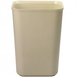 40-Quart Fire Resistant Wastebasket Beige