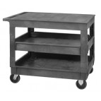 Flat Top Utility Carts with 3 Shelves