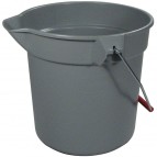 10-Quart Round Bucket Gray