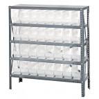 Clear Plastic Storage Bin Steel Shelving Systems