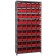 Red Plastic Storage Bin Steel Shelving Systems