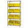 Plastic Storage Bin Wire Shelving System - Yellow