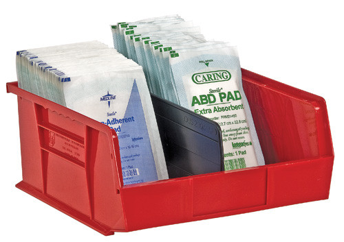 Stackable Medical Storage Stack & Hang Plastic Medical Storage Bin - QUS235 - 10-7/8
