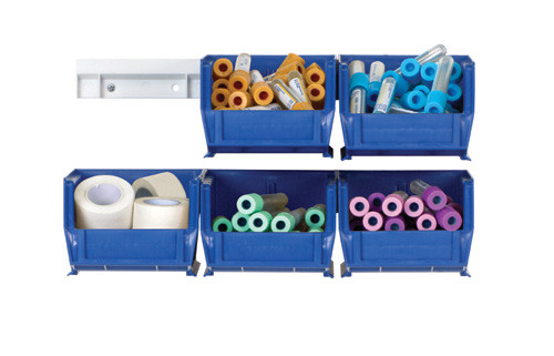 24-Pack Quantum Storage QUS210 Yellow Stack & Hang Bins – 4-1/8W X 5-3/8D X 3H