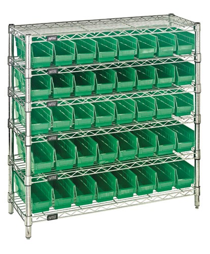 Central Supply Plastic Bin Wire Medical Storage Unit - WR6-36-1236-101