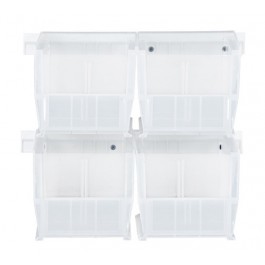 Clear Plastic Storage Bins with Rails