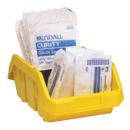 Double Sided Plastic Bin Yellow