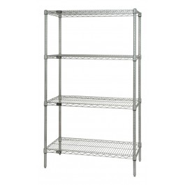 74"H Stainless Steel 4-Shelf Starter Kits