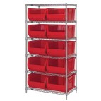 Plastic Storage Bin Wire Shelving Units