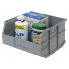 Stackable Medical Storage Bins - SSB425 Gray