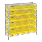 Medical Storage Bins Wire Shelving Units Yellow