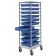 Blue Dividable Grid Storage Container Wire Shelving Carts