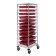 Red Dividable Grid Storage Container Wire Shelving Carts
