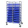 Double Bay Transport Cart with Blue Bins