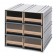 Interlocking Storage Cabinet with Drawers Ivory