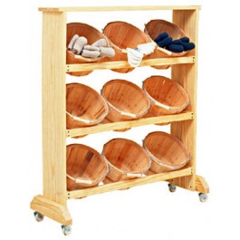 Three Shelf Basket Display