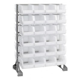 Clear Plastic Storage Bin Steel Rail Systems