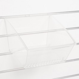 PopBox Tilt Medium Crystal Clear Plastic Bin